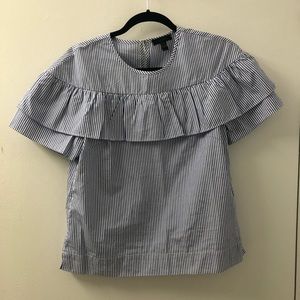 Edie top in shirting stripe